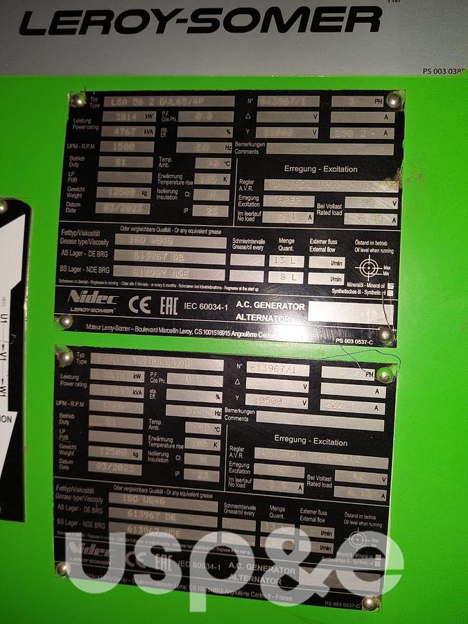 Used 3.3 MW 2023 Used Jenbacher JMS 620 GS-N,L Natural Gas Generator Set