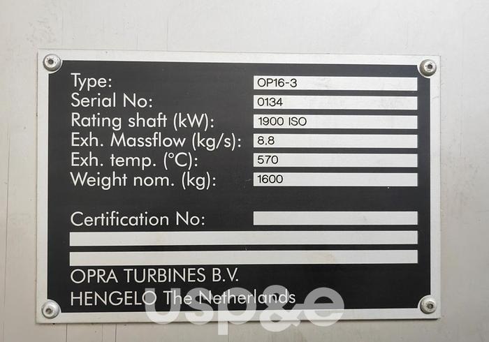 1.85 MW 2018 New Opra OP16-3B Natural Gas Generator Sets