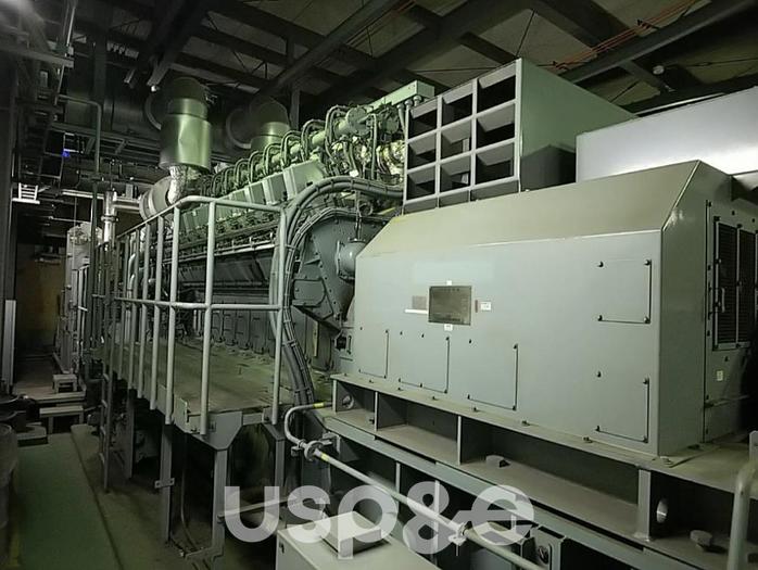 Used 2.9 MW 2004 Used Niigata 18V22AG Natural Gas Generator Set Power Plant