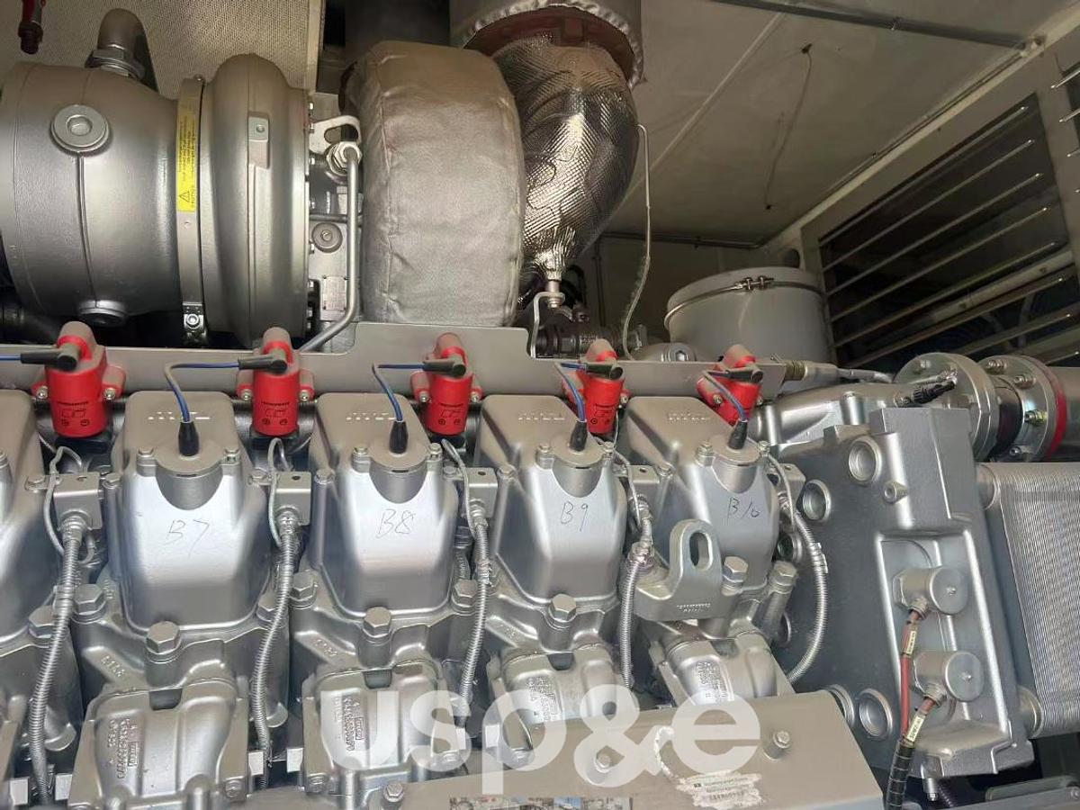 Used 2 MW 2016 MTU 20V4000L32F Natural Gas Generator Set (Containerised)