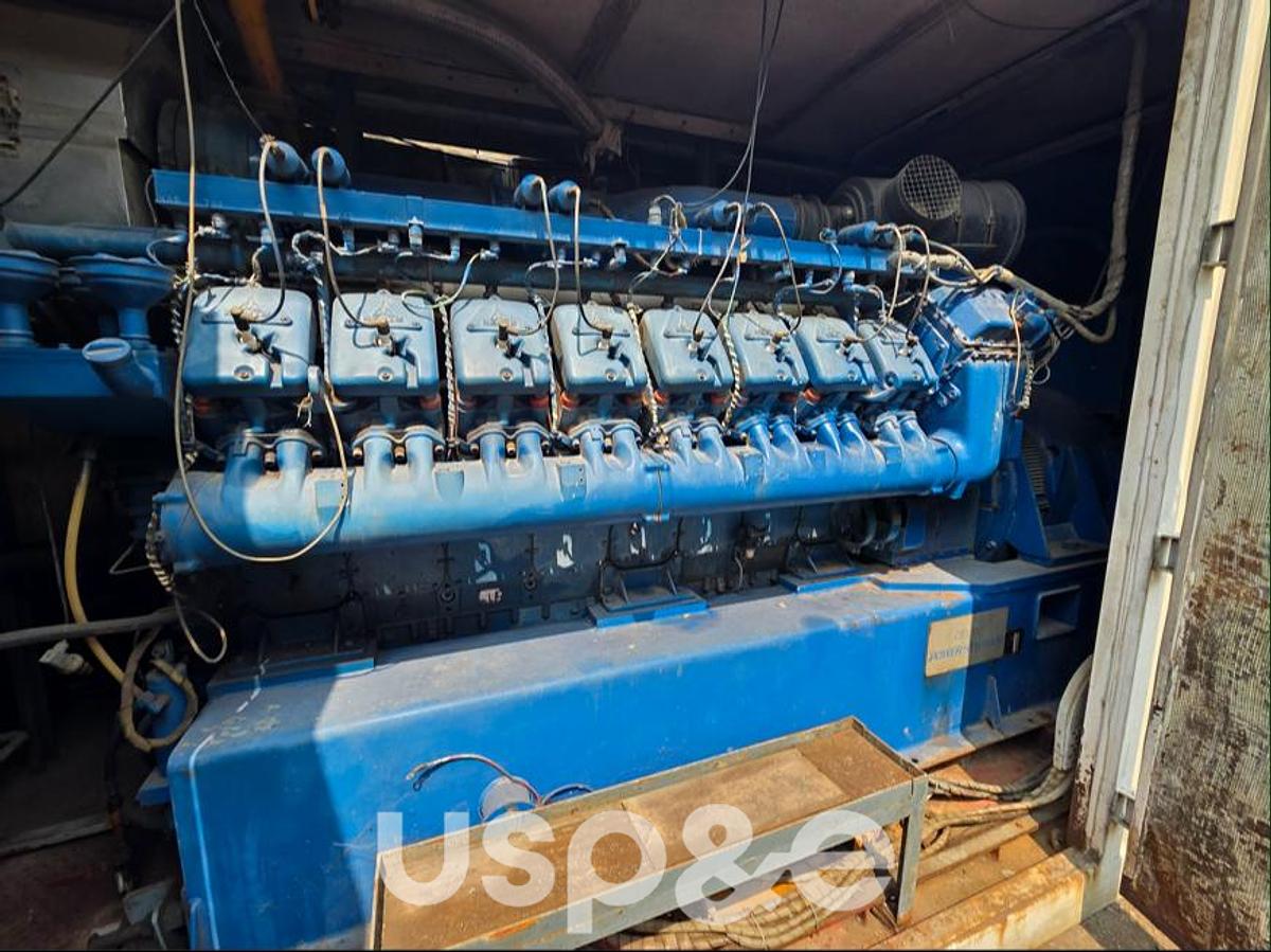 Used 1.4 MW 2008 Used MWM TCG 2020-V16K Diesel Generator Set