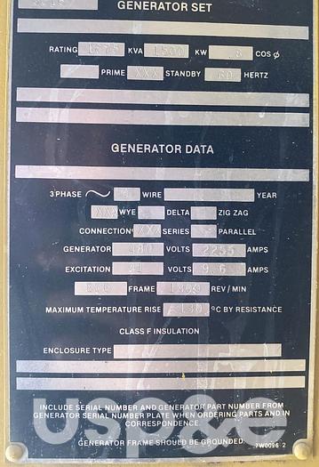 Used 1.5 MW 1993 Used Caterpillar D3516 Diesel Generator Set (Containerised)