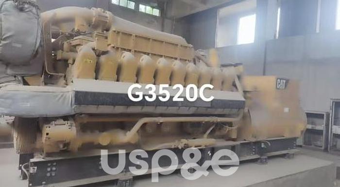 Used 3.8 MW 2007 Used Caterpillar G3520C Natural Gas Power Plant Generators