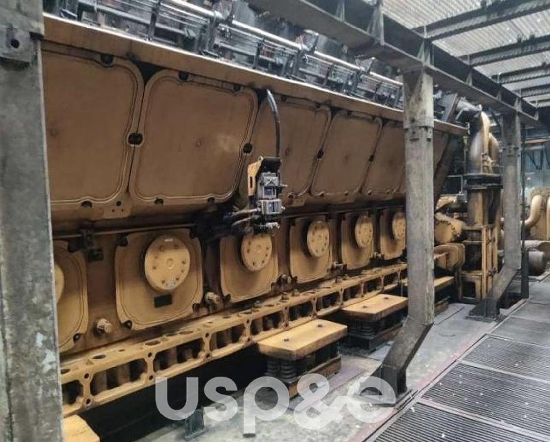 Used 108 MW Used Caterpillar MAK 16CM43C HFO Power Plant Engines