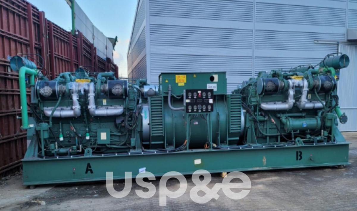 Used 3.2 MW 1998 Used Detroit KLSA 54 L9-4P Diesel Generator Set