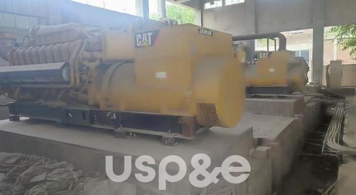 Used 3.8 MW 2007 Used Caterpillar G3520C Natural Gas Power Plant Generators