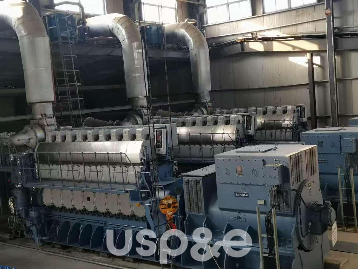 Used 24.5 MW 2016 Used Hyundai 9H32/40 HFO Generator Set