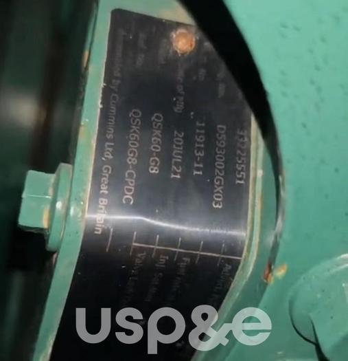 1.9 MW 2011 New Cummins QSK60-G8 Natural Gas Generator Sets