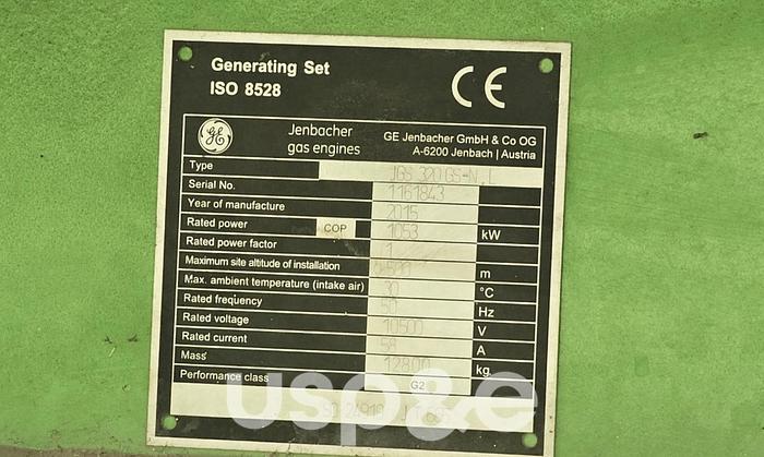 1 MW 2015 New Jenbacher JGS 320 Natural Gas Generator Set
