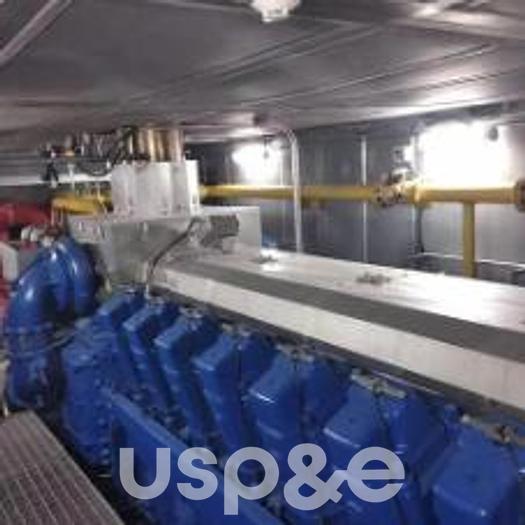 Used 4.3 MW 2015 Used MWM TCG2032-V16C Natural Gas Generator Set