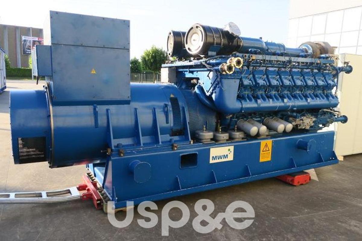 Used 1.5 MW 2013 Used MWM TCG2020V16 Natural Gas Generator Set