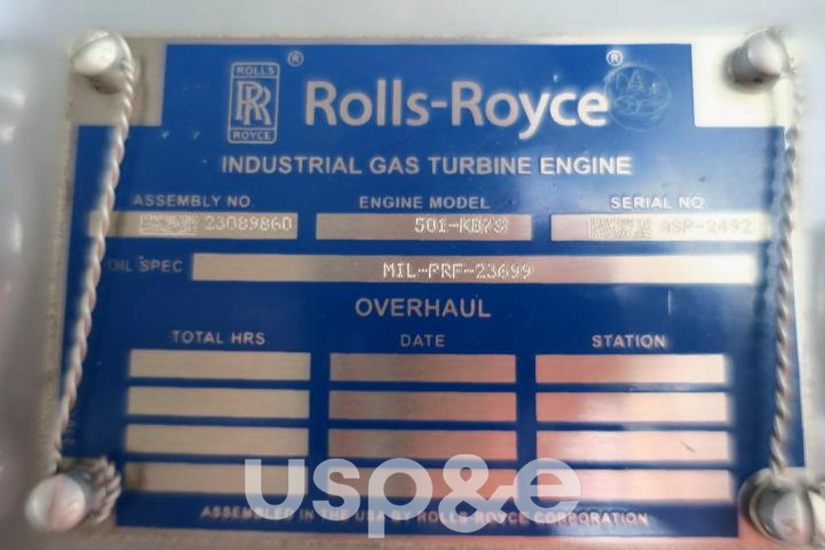 Used 5.1 MW 2014 Used Centrax 501 KB7S Natural Gas Turbine Generator Set