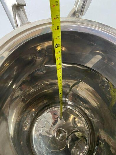 Used LEE 150 Liter Stainless Steel Jacketed 45 PSI Reactor w/ Sight Glass & Valves