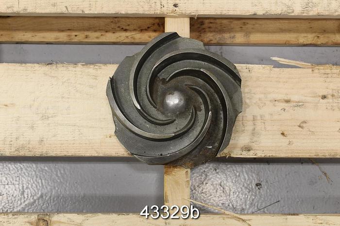Used Goulds 3196 3x4x10 CF8M 7.5" Diameter 5-Vane Impeller #43329