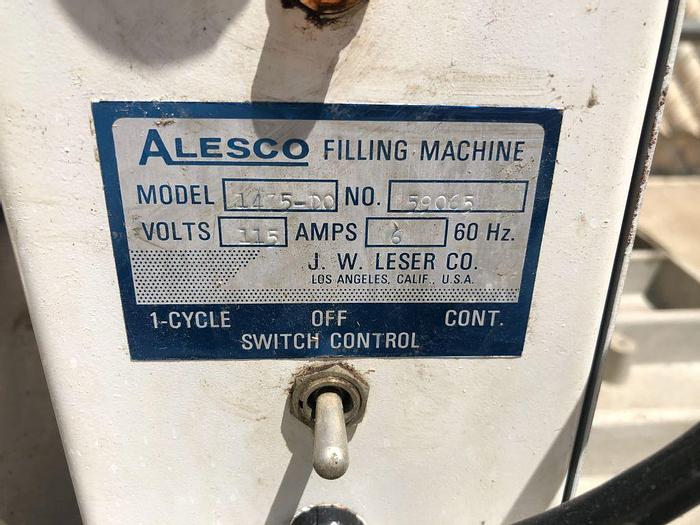 Used Filler, Piston, 1-Head, 304 Stainless Steel, Alesco, Mdl 1495 #S743814