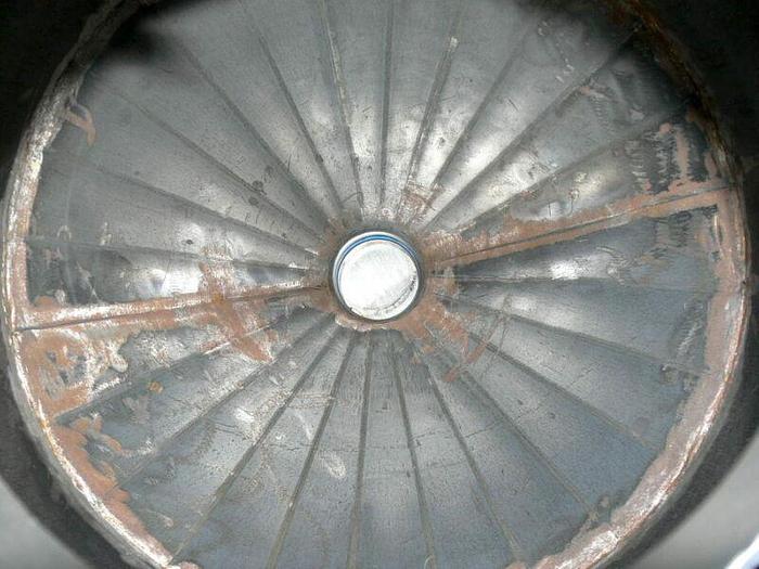 Used Heavy Duty 210 KG Cone Bottom Transfer Tank w/ Warren 3" Knife Gate Valve