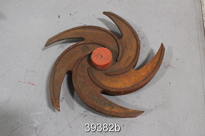 Used Goulds 3196 1.5x3x13 Pump Impeller, 5-Vane, DI, 13" Diameter, 53971 #39382