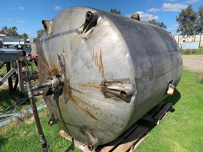Used Tank, 1,500 Gallon, 316 Stainless Steel, Jacketed, 6' X 7', DT/DB, 50 PSI, AGIT #S743662