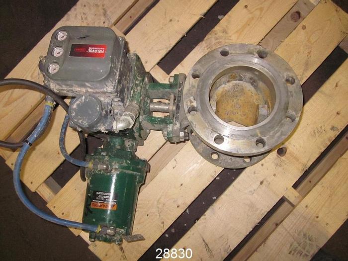 Used Fisher V150 6" Control V-Ball Valve, #28830