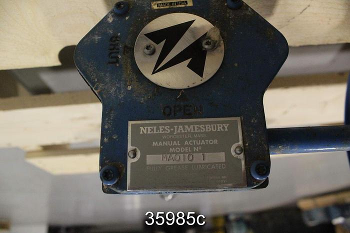 Used Neles Jamesbury 6" Hand Operated Wafer Sphere Butterfly Valve, 515L 11 3600 MT #35985