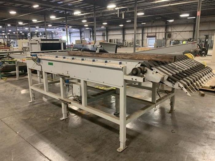 Used 5-1/2' WIDE x 15' LONG ACCUMULATING / STAGING SLIDE TYPE BELT CONVEYOR