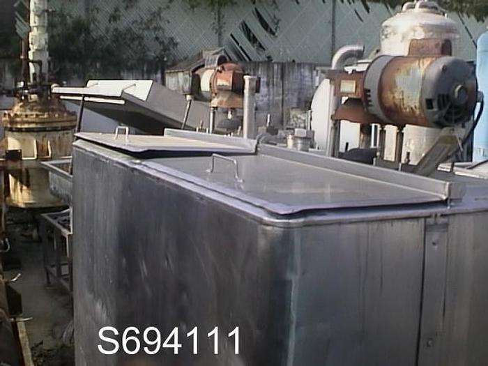 Used Tank, 280 Gallon, S/st, (2) 29" X 27" X 43", 1/2 HP Agits, #S694111