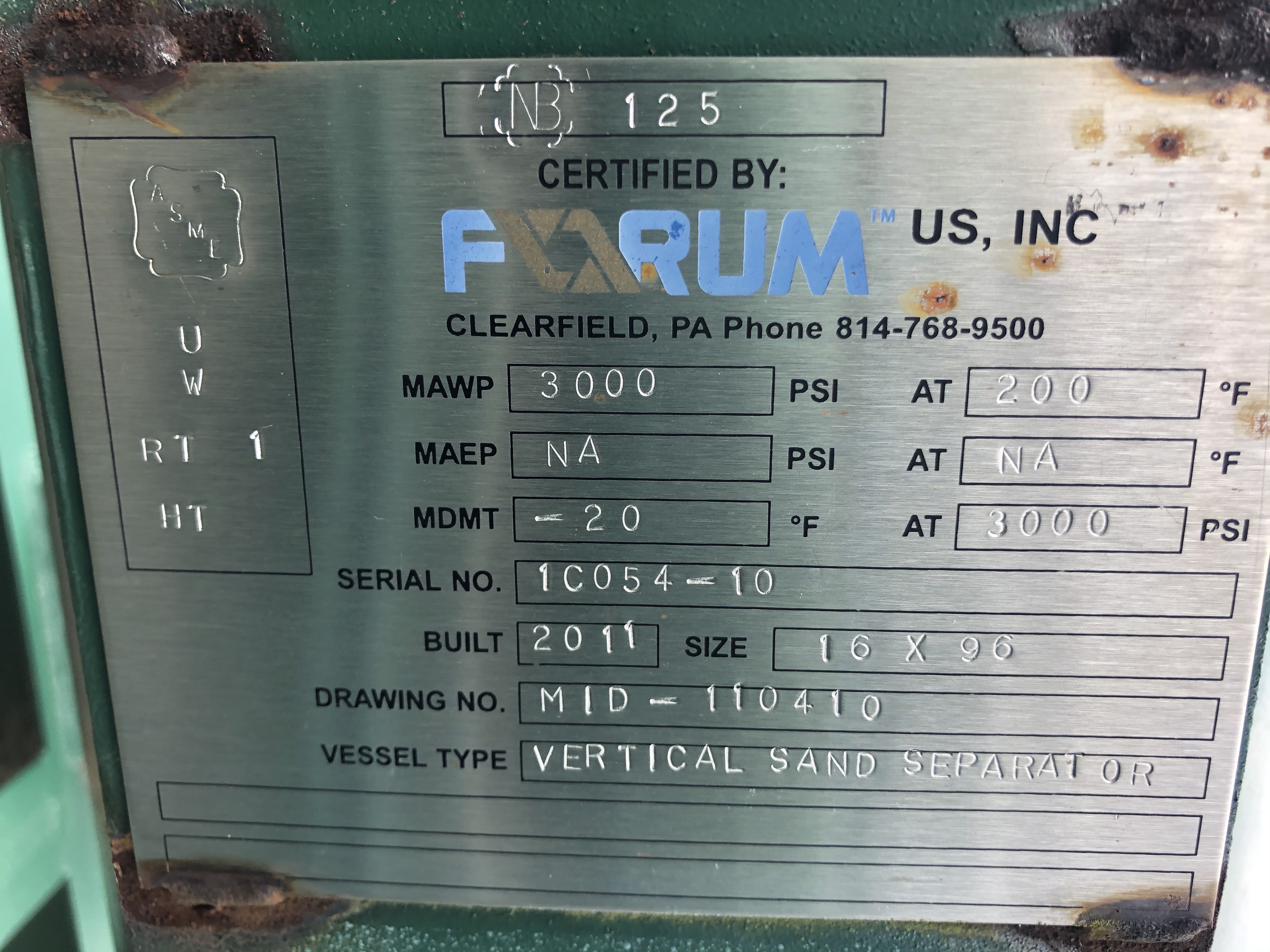 Used Sand Trap, Gravity, 16"x8', 3000#