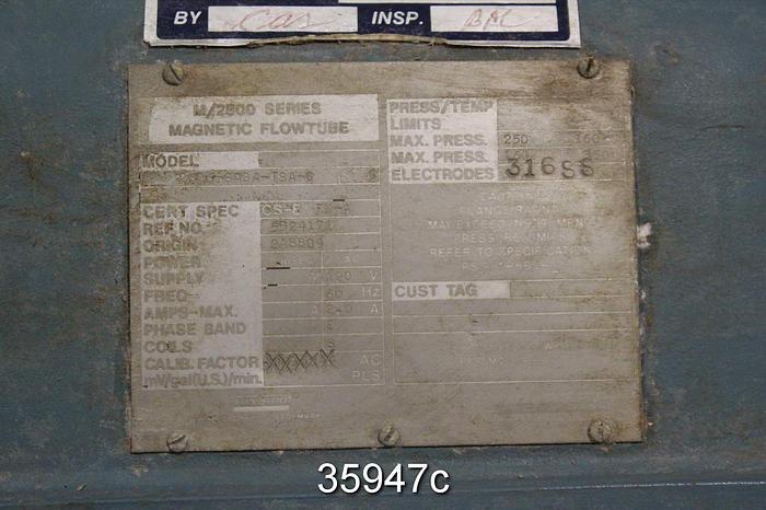 Used Foxboro 6" Magnetic Flow Tube, 2606-SABA-TSA-6 #35947