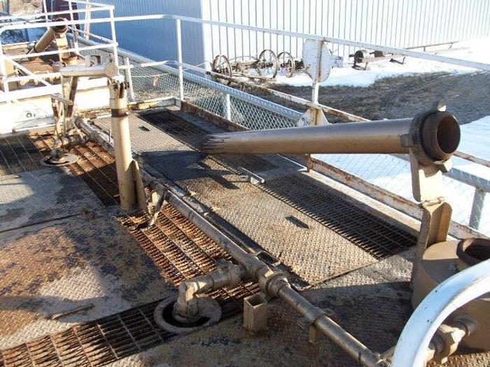 Used 20 m3 (120 bbl) Skid Mounted 2 Compartment Mud Tank