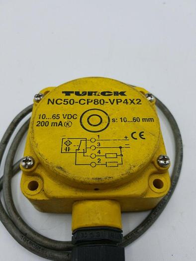 Used Turck NC50-CP80-VP4X2 Capacitive Proximity Sensor
