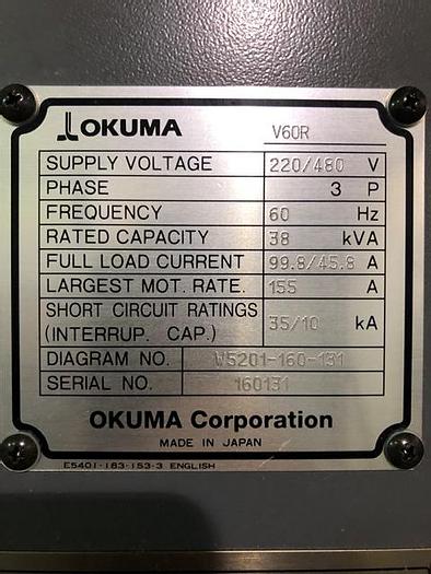Used 2011 Okuma V60R CNC Lathe