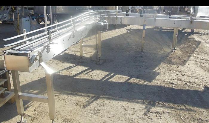 Used Conveyor, Belt, 4.5" x 17', S/st, 90 degree turn #S742977