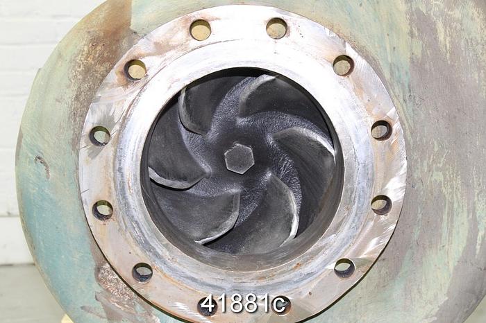 Used Goulds 3196 8x10x15 Pump, SS Casing, 6-Vane SS Impeller #41881