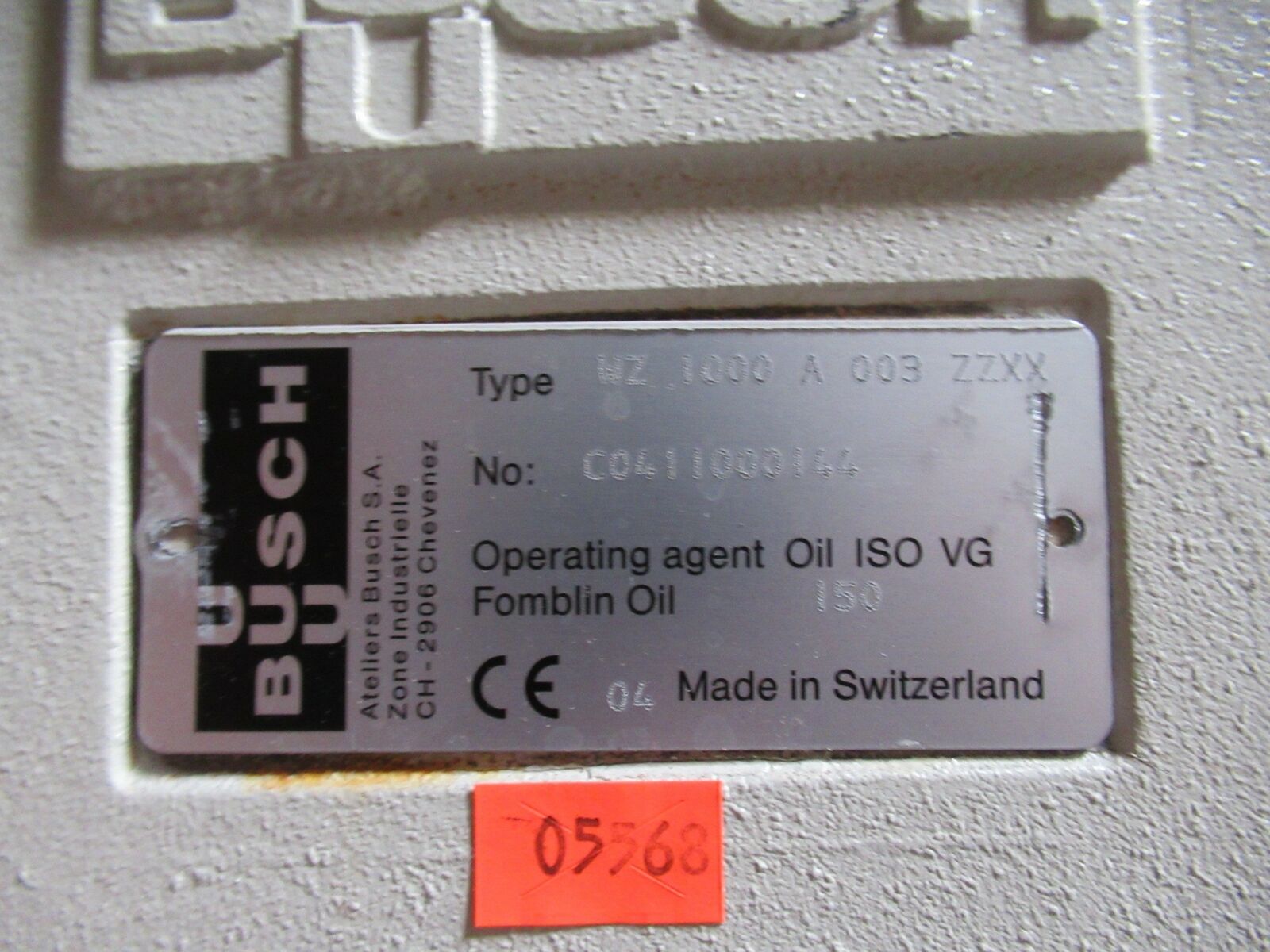 Used Busch Cobra DS 80 Dry Vacuum Pump w/ WZ 1000 A Booster Pump