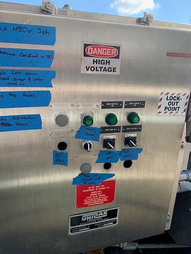 Used Unipak 6’ Wide x 20’ Long Pasteurizer/Cooling Tunnel Model620LH