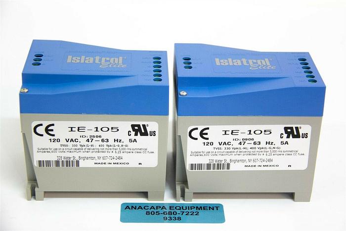 Used Control Concepts IE-105 Islatrol Elite Tracking Filter 120VAC 5A Lot of 2 (9338)