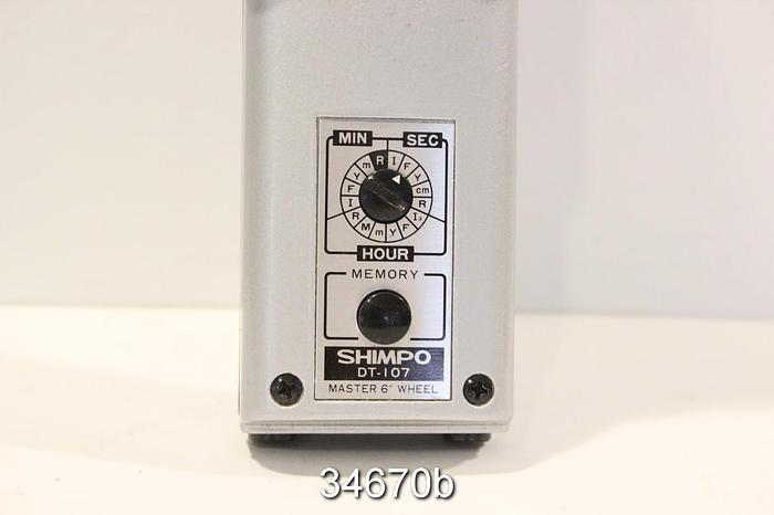 Used Shimpo DT-107 Handheld Contact LED Digital Tachometer #34670