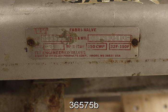 Used Fabri 8" Hand Operated Knife Gate Valve #36575