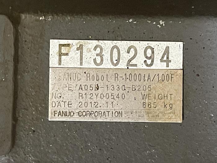 Used FANUC R1000iA/100F 100KG X 2230MM H REACH 6 AXIS ROBOT WITH R30iA CONTROLLER