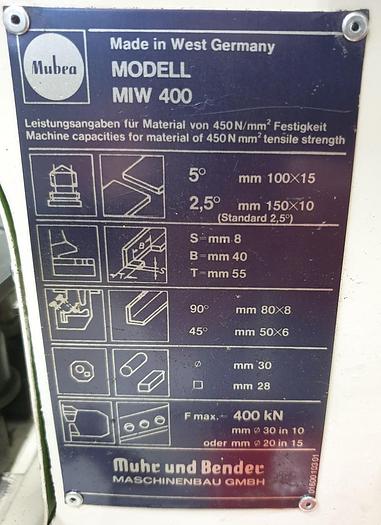 Gebraucht Mubea MIW 400