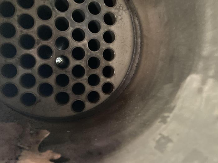 Used Used Louisville Exchanger and Vessel Inc. vertical approximately 70 square foot 304L stainless steel shell and tube Heat Exchanger