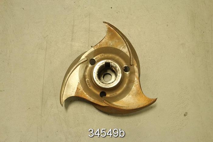 Used Goulds 3175 Impeller, 3x6x12, 3-Vane, 10" Diameter, Pattern 58571 #34549