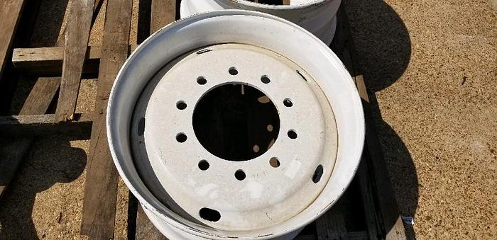 Used NEW SURPLUS 22.5 X 12.25 FLOATATION WHEEL STEEL 11" DEEP TO MOUNT 3" BACK SIDE OFF SET. 10 HOLE PILOT