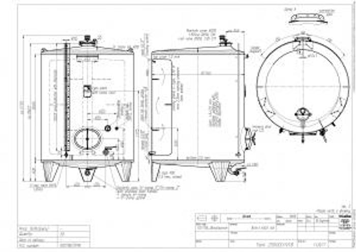 New Stock - Letina 1320 Gallon / 5000L Jacketed closed tank