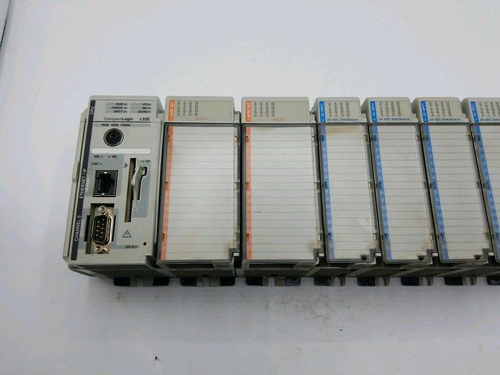 Used Allen-Bradley Rack 1769-L32E, 1769-OW16, 1769-IQ16, 1769-ECR complete rack