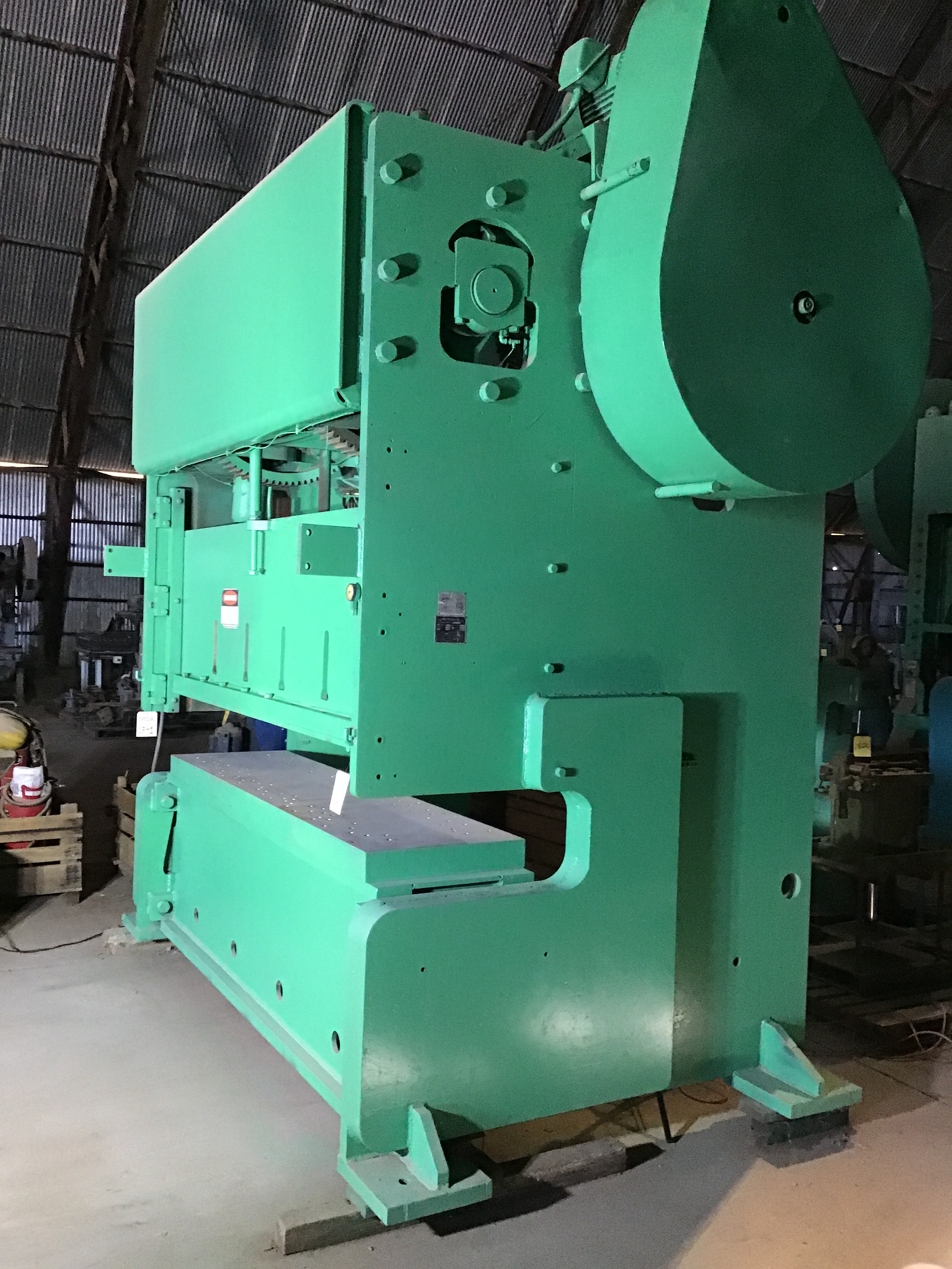 Used 150 Ton Rousselle Model G2-150 Gap Frame Press; 4" Str.; 35 SPM; Air Cl/Brk.; Beautiful