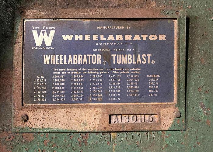 Used WHEELABRATOR (On Hold) SHOT BLAST MACHINE