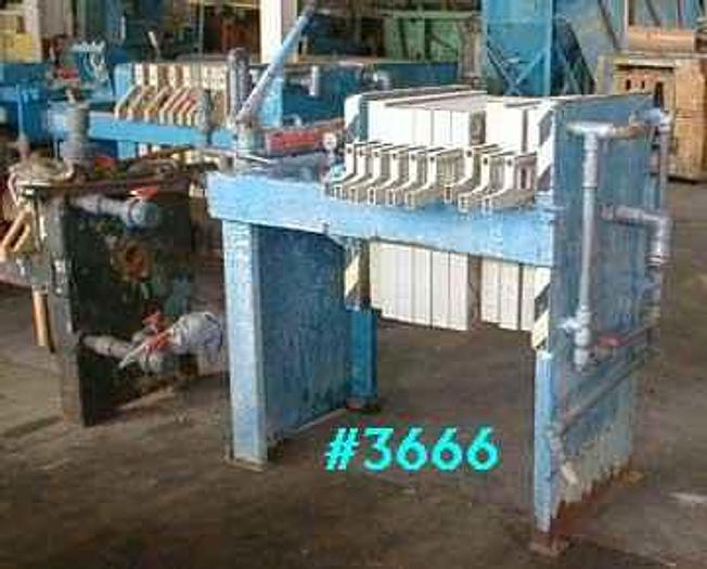 Used 2.5 CU. FT. MET-CHEM FILTER PRESS – POLYPRO. – 630 MM