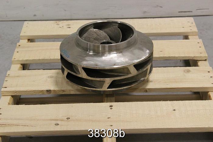 Used Goulds 3405 8x10x12 Pump Rotating Assembly, 6 Vane, 12" Impeller #38308