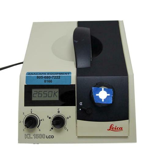 Used Leica Schott KL 1500 LCD Fiber Optics Microscope Illuminator w/ Bulb (8166) W